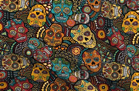 Mexican Sugar Skull Fabric