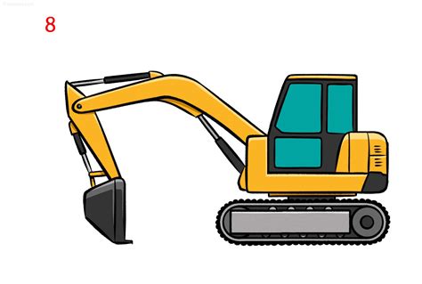 Excavator Drawing » How to draw a Dredger