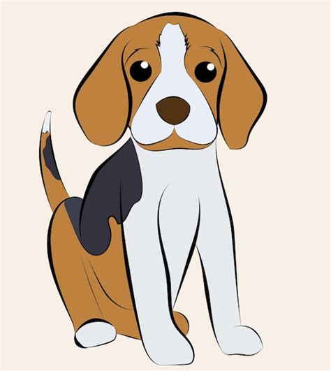 Premium Vector | Design bigol animated dog sitting