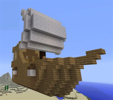 So today I made a flying pirate ship - Creative Mode - Minecraft: Java ...