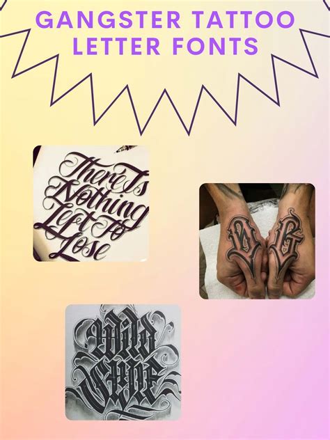 Best Gangster Tattoo Fonts - Printable Form, Templates and Letter