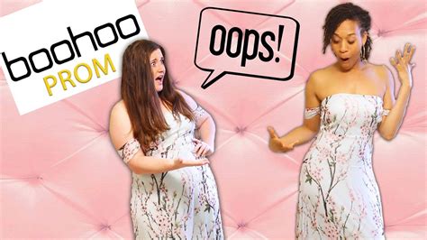 I CAN'T BELIEVE WE CAUGHT THIS ON CAMERA...bloopers for Boohoo Prom Dress Try On - YouTube