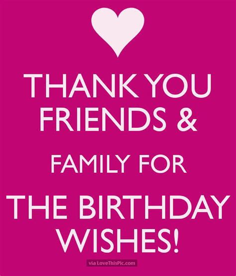 Thank You Friends And Family For The Birthday Wishes Pictures, Photos, and Images for Facebook ...