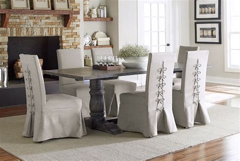 Tie Back and Corseted Slipcovers: A Fun Way to Dress Up Plain Parsons Chairs! - Driven by Decor