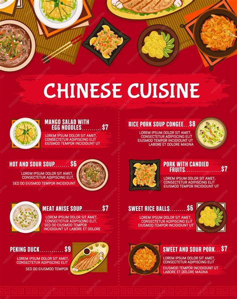 Chinese Food Menu