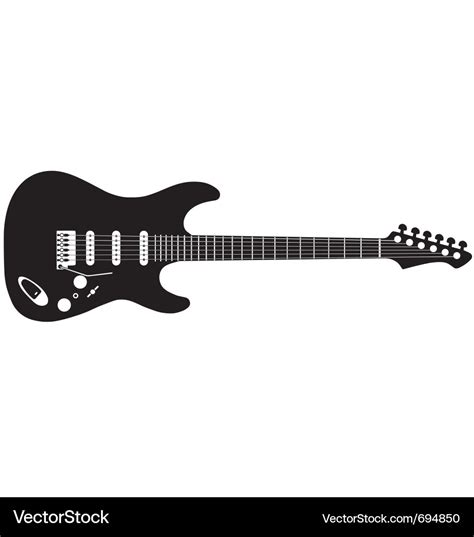 Electric guitar silhouette Royalty Free Vector Image