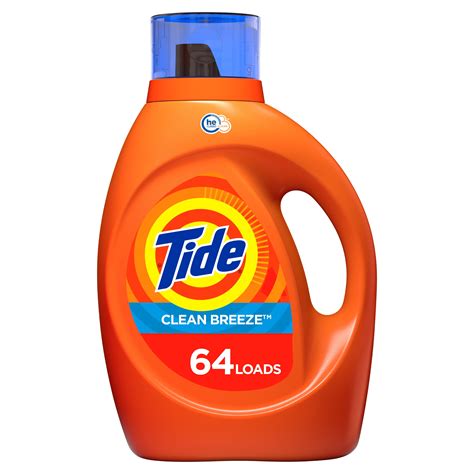 Tide Clean Breeze HE, 64 Loads Liquid Laundry Detergent, 92 fl oz - Walmart.com