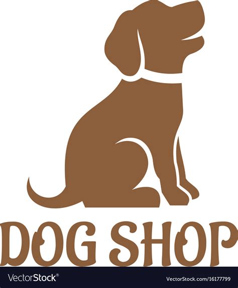 Dog shop logo Royalty Free Vector Image - VectorStock