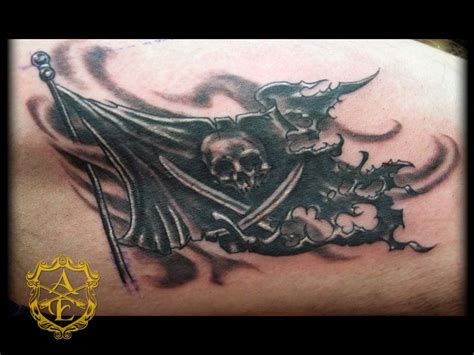 Pirate Skull Flag Tattoo | Easy Tattoo Designs