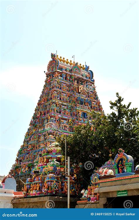 Kapaleeshwarar Temple View from Down Angle Stock Image - Image of ...