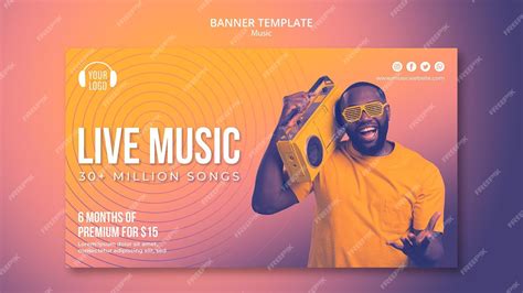 Free PSD | Music concept banner template