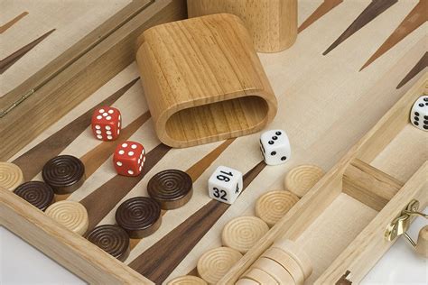 Wooden backgammon set 15" - Backgammon - Traditional Games