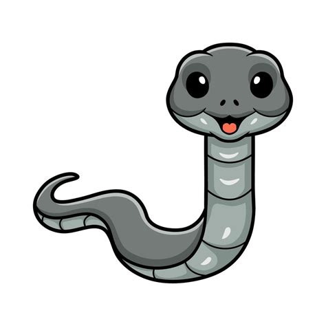 Cute black mamba snake cartoon 17030747 Vector Art at Vecteezy