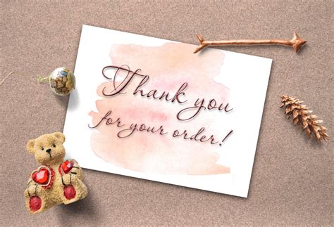 Thank for Your Purchase Card, Thank You for Your Order, Printable Thank You Card. Appreciation ...