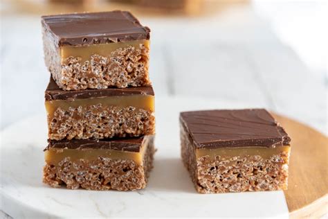 Mars Bar Krispie Caramel Squares - traybakes & more