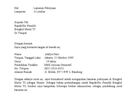 7 Contoh Surat Lamaran Kerja Lulusan SMK yang Baik dan Benar 2024