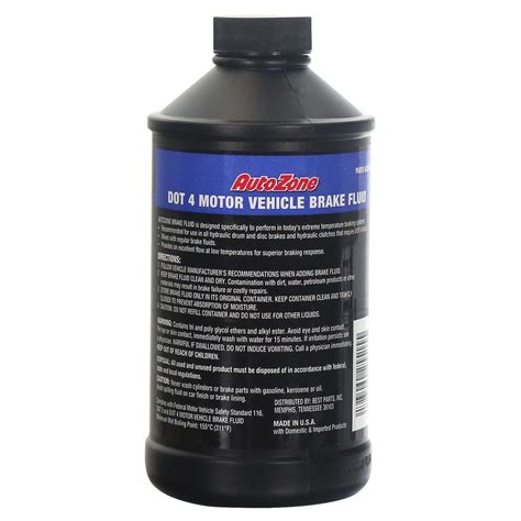 AutoZone Brake Fluid AZBF4-12