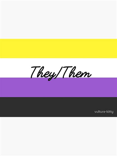 "Nonbinary Flag - They / Them Print" Poster for Sale by vulture-kitty ...