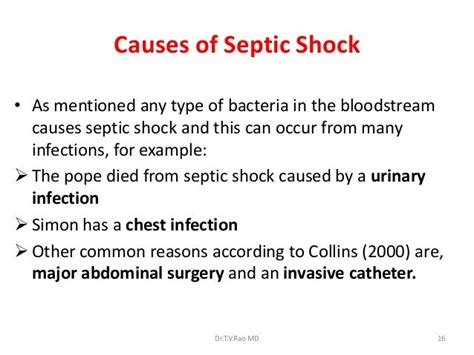 Septic shock Pathophysiology