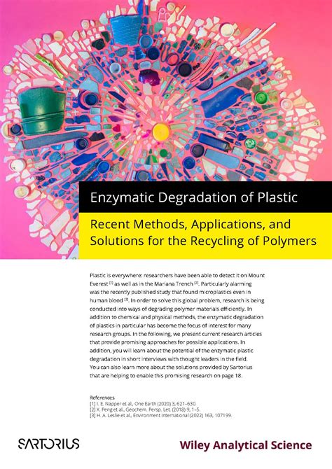 Enzymatic Degradation of Plastic - Wiley Science Content Hub