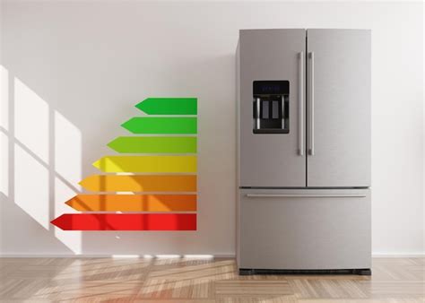 Premium Photo | Refrigerator and energy efficiency rating chart household electrical equipment ...