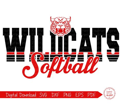 Wildcat Softball svg Wildcats Softball svg wildcat | Etsy