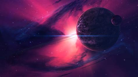 3840x2160 Nebula Pink Planets 4K ,HD 4k Wallpapers,Images,Backgrounds,Photos and Pictures