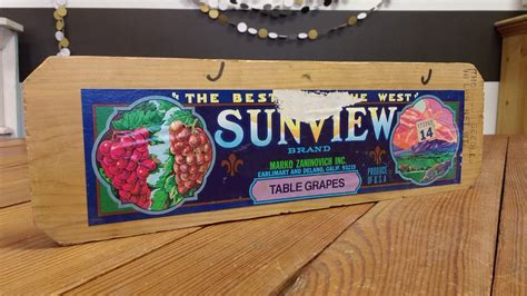 Sunview Grapes Vintage California Table Grapes Sign Wall | Etsy