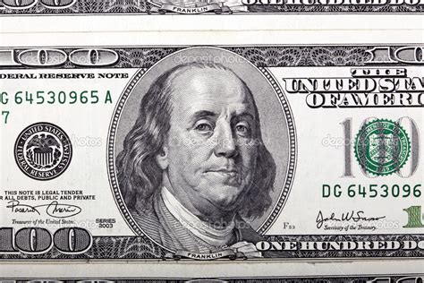 Benjamin Franklin 100 Dollar Bill Portrait Stock Photo by ©eldadcarin 22468505