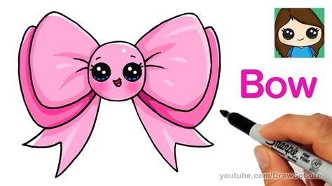 How to Draw a Cute Bow Easy - YouTube