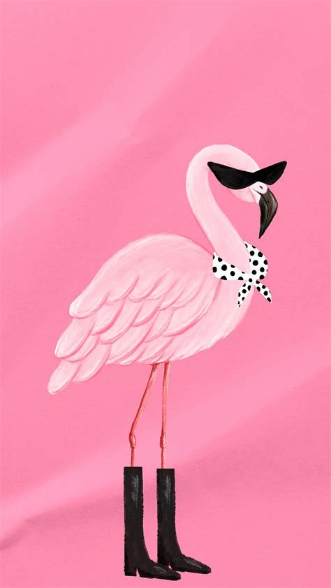 Cool flamingo iPhone wallpaper, pink | Premium Photo Illustration ...