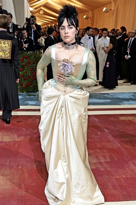 Billie Eilish Straps Into a Pastel Corset Dress For the 2022 Met Gala | Met gala dresses, Gala ...