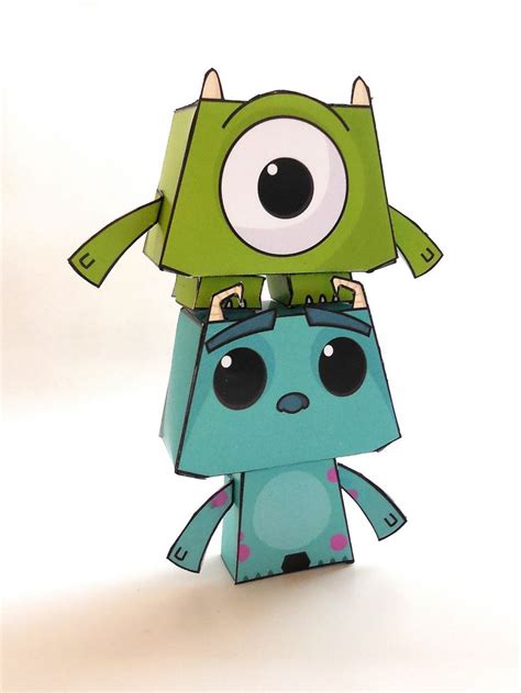 Pop culture papertoys | Paper toys, Paper toys template, Monsters inc