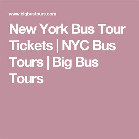 New York Bus Tour Tickets | NYC Bus Tours | Big Bus Tours Vegas Night, Night Bus, New York Night ...