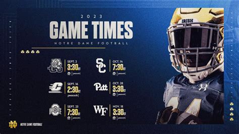 Notre Dame football sets game times for 2023 season