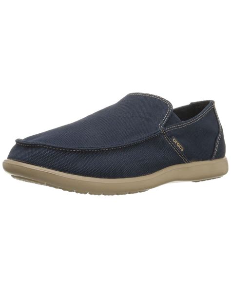 Crocs™ Canvas Santa Cruz Clean Cut Loafer, Slip-on in Blue for Men | Lyst