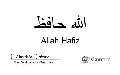 Allah Hafiz Meaning, in Arabic & When to Say | islamtics