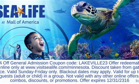 Sea Life Aquarium coupon - Visit Lakeville Minnesota