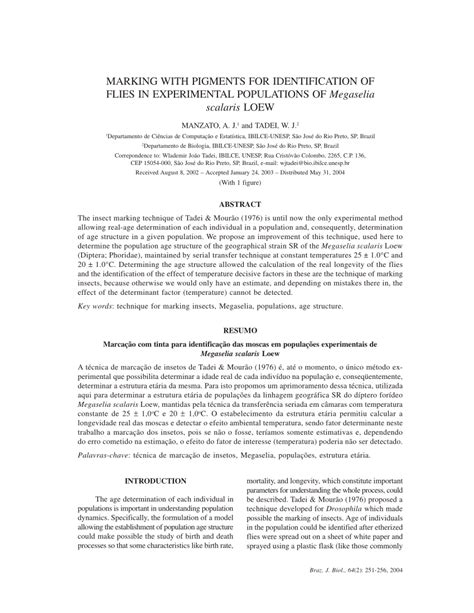 (PDF) Marking with pigments for identification of flies in experimental populations of Megaselia ...