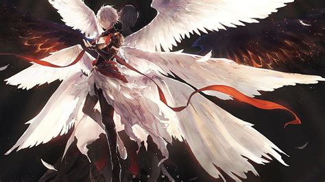 Anime Boy With Wings Wallpaper