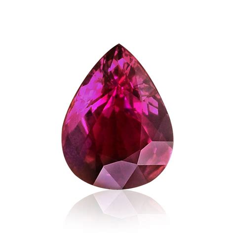 2.07 carat, Red, Ruby, Pear Shape, No evidence of heat enhancement, TGL ...