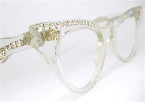 vintage eyeglass images | Vintage 1950s French Rhinestone Eyeglasses by Vintage50sEyewear ...