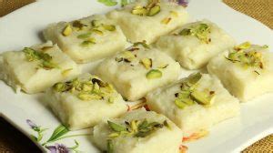 Milk (Khoya) Burfi - Manjula's Kitchen - Indian Vegetarian Recipes