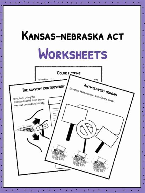 Kansas-Nebraska Act Facts, Information & Worksheets | Kids Study Guide