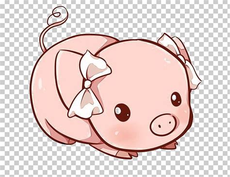 Domestic Pig Paper Kavaii Drawing Illustration PNG - animals, cartoon ...