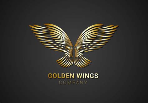 Golden Wings Logo Vector 91902 Vector Art at Vecteezy