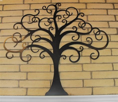 Metal Tree Wall Art Family Tree Wall ArtTree by CoastalIronDesigns