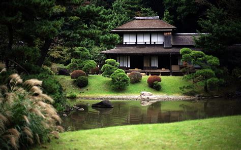 Japan, flowers, houses, spring, pond, Japanese gardens, streams, Japanese Home HD wallpaper | Pxfuel