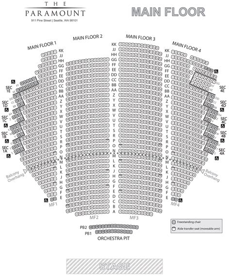 Paramount Theatre Seating Chart