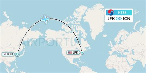 KE86 Flight Status Korean Air: New York to Seoul (KAL86)